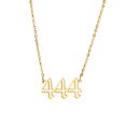 thumbnail image 1 of relayinert Versatile Stainless Steel Necklace With Number Pendant Trendy Fashion Accessory Exquisite Necklaces 444 Gold, 1 of 6