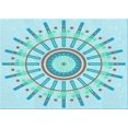 thumbnail image 1 of Ahgly Company Tapis Rectangulaire Lavable en Machine Intérieur Transitionnel Bleu, 7 Pieds x 9 Pieds, 1 of 7