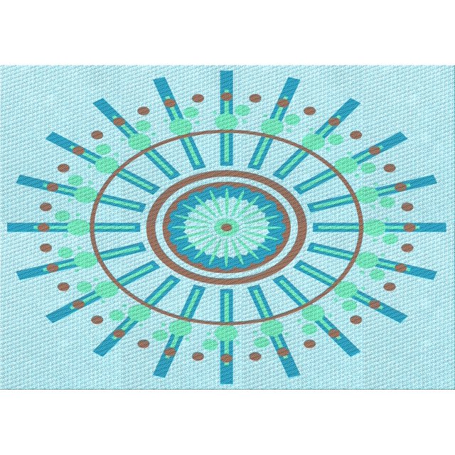 Ahgly Company Tapis Rectangulaire Lavable en Machine Intérieur Transitionnel Bleu, 7 Pieds x 9 Pieds