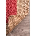 thumbnail image 5 of 6 Ft Square Red Jute Area Rug, Hand-Woven, Reversible, Farmhouse Boho Style, Durable & Pet-Friendly Rug for Living Room, Dining Room, and Bedroom, 5 of 5