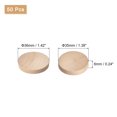 thumbnail image 2 of Unique Bargains 50Pack Flat Head Wood Plugs, 1-3/8 Inch Wooden Button Wood Plugs Screw Covers, 2 of 5