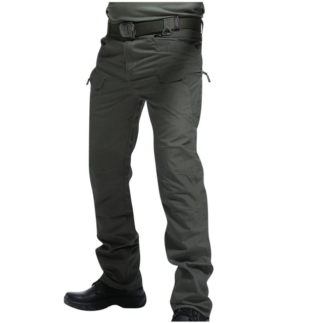 Moxiu Men's Water Resistant Cargo Pants Ripstop Lightweight Tactical Work Hiking Outdoor Pants Green,XXXL