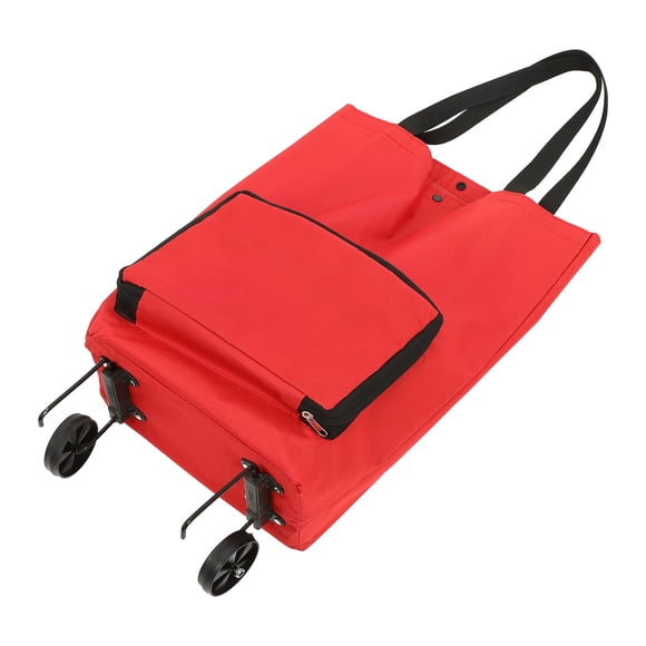KAKOWELY grocery cart with wheels Grocery Cart With Wheel Foldable Shopping Trolley Tote Bag Rolling Grocery Cart With Wheel18.9"X15.75"X11.02"
