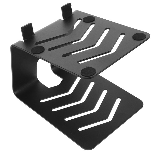 KAKOWELY Support de Haut-Parleur de Bureau Support de Haut-Parleur en Métal Rack de Refroidissement Audio Support Auto-AUDIO pour Étagère Bureau de Jeu Noir