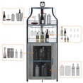 thumbnail image 2 of EDTara Corner Wine Cabinet with Removable Wine Rack, Wine Bar Cabinet with Barn Door and Adjustable Shelves, Industrial Wine Cabinet for Dining Room, Living Room,Kitchen, 2 of 7