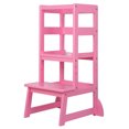thumbnail image 1 of SDADI Mother's Helper Adjustable Height Kids Kitchen Step Stool, Pink, 1 of 9