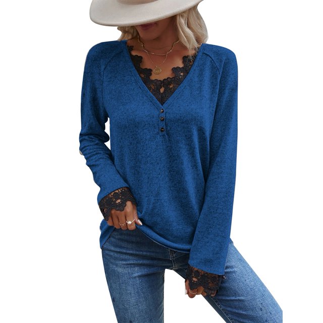 Haut Tricoté pour Femmes, Col en V, Manches Raglan, Confortable pour le Travail, pour les Rendez-Vous, Gris, Noir, Rouge, Bleu, Kaki, Rose Vif, Couleur Citrouille