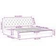 thumbnail image 4 of vidaXL Bed Frame with Headboard Light Grey 193x203 cm Velvet, 4 of 5