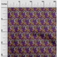thumbnail image 1 of oneOone Polyester Lycra Fabric Spiral & Floral Block Printed Fabric 1 Yard 56 Inch Wide, 1 of 4