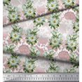 thumbnail image 3 of Soimoi Georgette Viscose Fabric Leaves & Magnolia Floral Fabric Prints by Yard 42 Inch Wide, 3 of 3