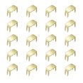 thumbnail image 1 of Unique Bargains 20Pack Zipper Stoppers, #10 Top & Bottom Stops for Rescue Repair, Light Golden, 1 of 6