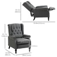 thumbnail image 3 of HOMCOM Canapé Inclinable Manuel avec Accoudoirs pour Salon Gris Foncé, 3 of 9