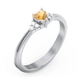 thumbnail image 3 of Bague Cœur avec Pierre de Naissance et Accents sur l'Épaule - Citrine (Novembre), 3 of 4