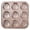 Brown2, variant on Metal Pan For Baking Standard 9 Cup Nonstick Cupcake Pan With Handle Odorless Metal Baking For Egg Cupcakes Pan For Baking Little Rabbit Footprints Pig Shaped Mini Cake Pan Moulds 1