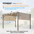 thumbnail image 3 of Outsunny 2 Pcs Auvent de Pergola 18 x 4 Pi, Protection UV pour Pergola, Kaki, 3 of 10