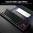 thumbnail image 4 of BAJEAL K71 Wired Mechanical Keyboard 71 Keys Gaming Keyboard with RGB Light Effect Blue Switch Detachable Data Cable Pink, 4 of 8