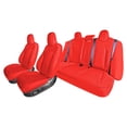 thumbnail image 1 of For 2017-2024 Tesla Model 3 FH Group Faux Leather Custom Fit Car Seat Covers   Solid Red - Full Set, 1 of 8