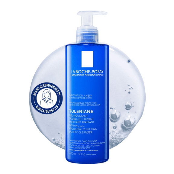 La Roche-Posay Toleriane Double Nettoyant, Nettoyant Doux Quotidien pour le Visage pour Peau Sensible, 400 ml