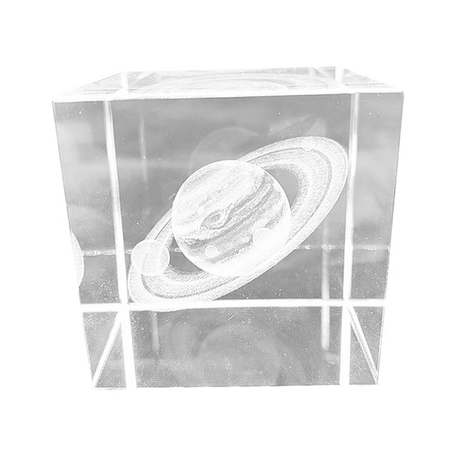 EGNMCR Room Decor, Home Decor Crystal Carved With, System, Clouds, Heart-shaped Desktop, Gift Ornaments Inner carving