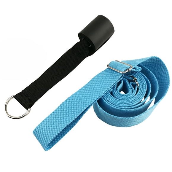 Langgg Women Men Leg Stretch Resistance Strap Band Home Door Mounted Dance Yoga Gymnastic Stretch Belt, Blue