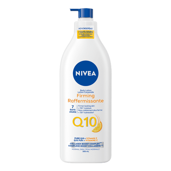 NIVEA Q10 Firming Body Lotion for Women with Q10 and Vitamin C, Normal Skin, 500 mL