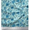thumbnail image 1 of Soimoi Polyester Crepe Fabric Floral & Leopard Animal Skin Printed Craft Fabric by The Yard 42 Inch Wide, 1 of 3