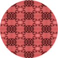 thumbnail image 1 of Ahgly Company Tapis Rond Lavable en Machine Intérieur Transitionnel Orange, 5 Pieds Rond, 1 of 7