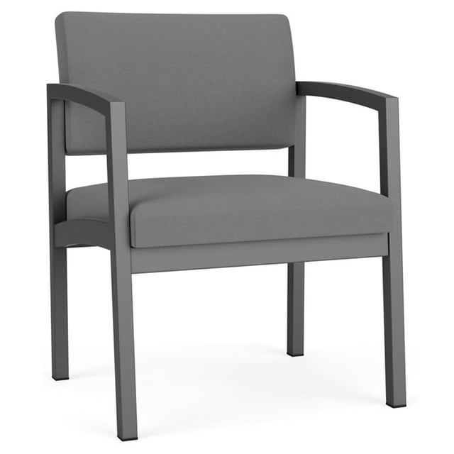 Fauteuil d'Appoint Surdimensionné en Acier Lenox pour Réception / Acier Charbon / Gris Pâle