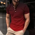 thumbnail image 2 of Birdeem Mens Printing Button Casual Short Sleeve Round-Neck Blouses Shirts, 2 of 12