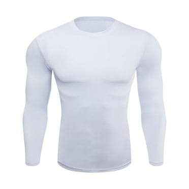 Compression Shirt Men Long Sleeve Seamless Athletic Quick Drying Workout Top Stretch Fit Crewneck Gym Running Undershirts