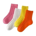 thumbnail image 1 of Wdgfv 4 Pairs Breathable Cartoon Print Socks Four-Piece Set for Everyday Comfort Pink M, 1 of 2