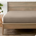 thumbnail image 1 of Bare Home Fitted Sheet - Premium 1800 Collection - Deep Pocket - Ultra-Soft Wrinkle Resistant - Twin XL, Taupe, 1 of 7