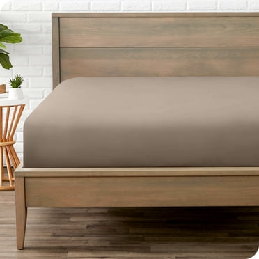 Bare Home Fitted Sheet - Premium 1800 Collection - Deep Pocket - Ultra-Soft Wrinkle Resistant - California King, Taupe
