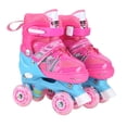 thumbnail image 3 of maskred Patins à Roulettes Roses 2 Pcs pour Enfants Filles 8-12 Ans Flash Complet Roue en Caoutchouc PU Bleu Sans Paillettes, 3 of 6