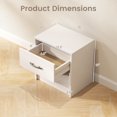 thumbnail image 3 of Costway Modern Nightstand Bedside Table with Drawer Open Storage Shelf for Small Spaces White, 3 of 10