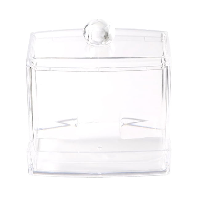 Zootealy New Acrylic Cotton Swabs Storage Holder Box Transparent Makeup Case Cosmetic Container
