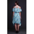 thumbnail image 4 of Bimba Robe Midi à Manches Volantées pour Femmes, Tunique Évasée à Épaules Dénudées à Imprimé Animal - Medium, 4 of 6