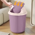 thumbnail image 2 of Deeceymbur Trash Can with Lid Round Garbage Can Small Trash Can Step Can Bathroom Trash Can Office Bin Odor Control Waste Bin, 2 of 6