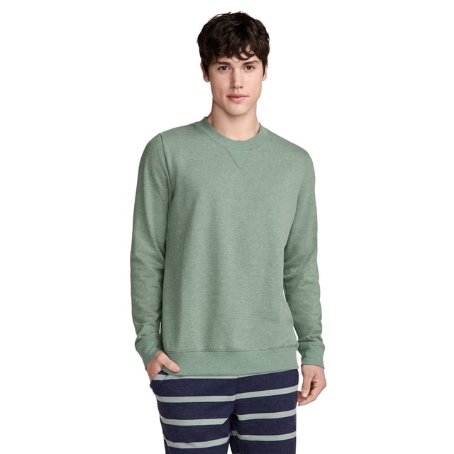 Jockey Chandail Molletonné à Col Ras du Cou pour Hommes en Mélange de Coton Léger