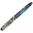 thumbnail image 4 of Abcsea Stylo à Bille Roulante Style Classique Bordure Dorée - Bleu et Blanc, 4 of 5