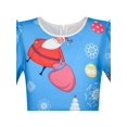 thumbnail image 4 of Girls Dress Blue Santa Jingle Bell Christmas Tree Long Sleeve 5 Years, 4 of 7
