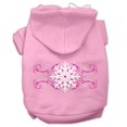 thumbnail image 1 of Pink Snowflake Swirls Screenprint Pet Hoodies Light Pink Size Xxl (18), 1 of 1