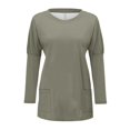 thumbnail image 4 of TJAZFJPA Robe de Maternité Blanche Femme Manches Longues Col Rond Longueur Genou Robe Slim Aguichant Décontractée Robe de Vacances Formelle Grande Taille pour Femmes Robes Blanches pour Femmes, 4 of 4
