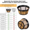 thumbnail image 2 of Filtre à Café Réutilisable, Filtres à Café pour Panier Filtre à Café de Remplacement pour 8-12 Tasses avec Fond en Maille en Acier Inoxydable, 2 of 7