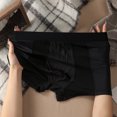 thumbnail image 3 of Underwear Mens Summer Solid Color Breathable Mesh Series Flat Underwear Four Corner Black XL, 3 of 3
