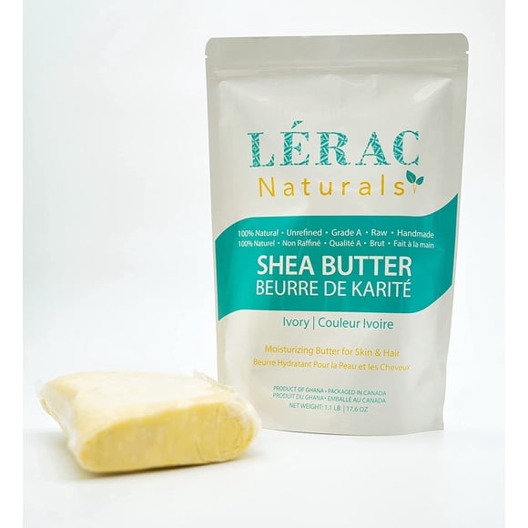 LERAC Naturals - 100% Raw Unrefined Shea Butter 500g |17.6 oz