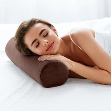 Round Cervical Roll Cylinder Bolster Pillow,Memory Foam Roll Pillow for Knee/Leg/Neck,Round Cylinder Bolster Pillow,Cylindrical Lumbar Pillow,Sofa Headrest Pillow Cushion Legs Sleeping Office Support