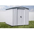 thumbnail image 1 of Arrow Classic Steel Storage Shed, 6x7, Gris pâle, 1 of 9
