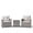 Gray+Beige, variant on CazToi 3 Piece Patio Furniture Set Outdoor Wicker Bistro Set All Weather PE Rattan Balcony Conversation Chairs with Cushions