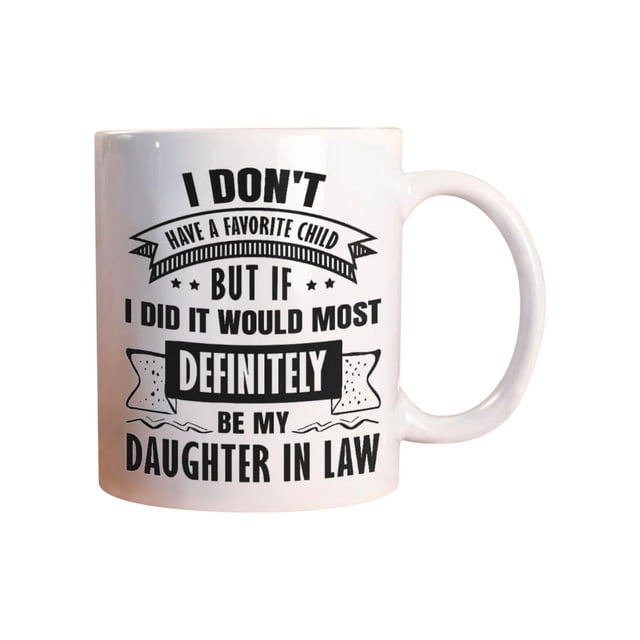 Vintage "No Favorite Child" Ceramic Coffee Mug, Humorous Family Gift, Dishwasher Safe, 350ml Capacity for Home, Office Use